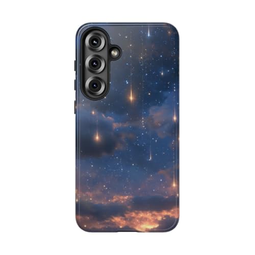 Coque Samsung Galaxy S25 Plus bleu nuit ciel nocturne magique rigide brillante protection design