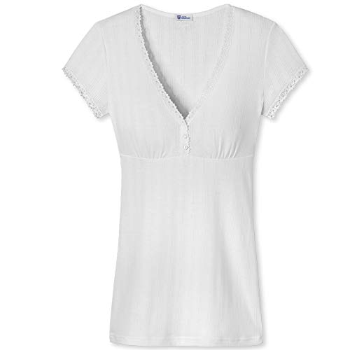 Preisvergleich Produktbild Schiesser Revival, Da-Shirt Agathe, Kurzarm, Weiss, 38