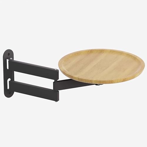 Table pliante murale gain de place et bureau rond bois flottant cuisine