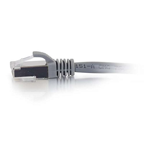 Image of C2G 27270 Cat5e Cable - Snagless Shielded Ethernet Network Patch Cable, Gray (50 Feet, 15.24 Meters) Grey