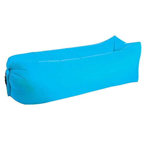 XXX Productos para Exteriores Sofá Cama Inflable rápido de Aire Bolsa de Dormir Bolsa de Aire Inflable Bolsa Perezosa Sofá de Playa Laybag, Cuadrado Azul Cielo