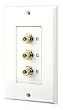 Pyle Home PHRCOMP3 3 RGB/RCA Component Wall Plate White