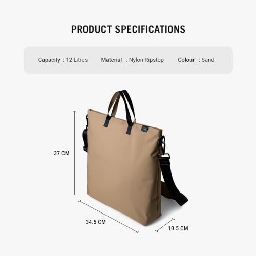 Image of DailyObjects Pivot Top Handle Tote Bag for Girls and Women|Fits 13 /14 inch Laptop /Macbook Pro /Air|Lightweight| Stylish Bag| For Office /Daily Use /Travel|Organisational Pocket|Ladies Shoulder Bag