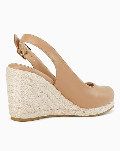Womens Espadrilles Wedge Sandals Closed Toe Slingback Wedges Pumps Platform Heeled Sandal 5