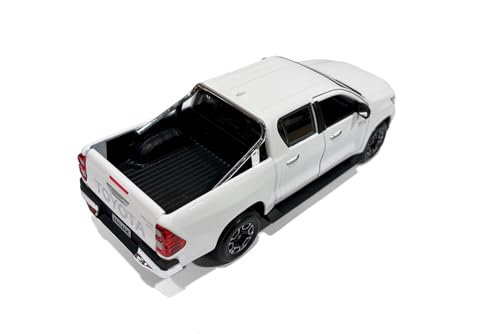 Modelo Toyota Hilux Double Cab Pickup 1:27 Blanco miniatura 4