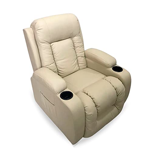 Poltrona Massageadora Papai Aquecimento Reclinável Cadeira bege