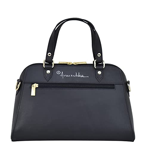 Image of Anuschka Women's Leather Satchel - Hand-Painted Genuine Leather Handbag with Detachable Strap for Everyday Use - 695, Satchel