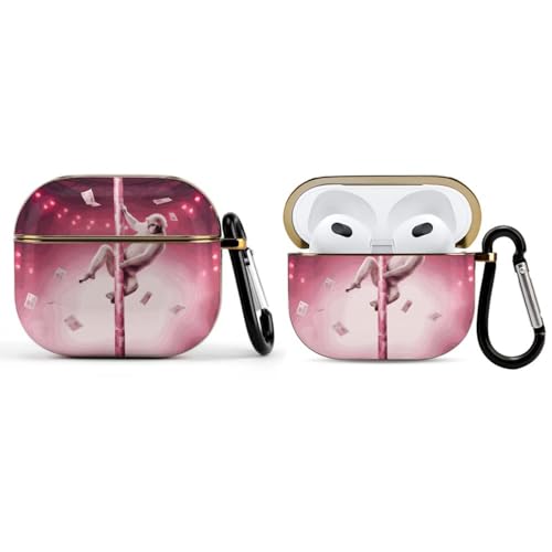 Monkey on Pole Whiskey Design Case Compatible with AirPods Case 3 2021 with Keychain Shockproof Protective