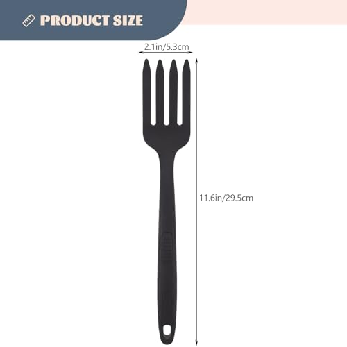 STOBAZA Silikongabel für die Küche, wiederverwendbar, ergonomisch, für Pasta und Salat, gesundes und sicheres Utensil für den privaten und professionellen Gebrauch