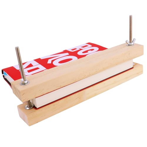 GeryVtee Wooden Bookbinding Press 9.8x1.5inch Large Book Binding Tool Inch Flat Paper Press Machine Padding Press for Home, School, Office DIY Bookbinding