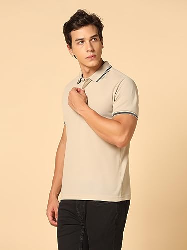 Image of INKKR Men's Collared Neck Stylish Half T-Shirt
