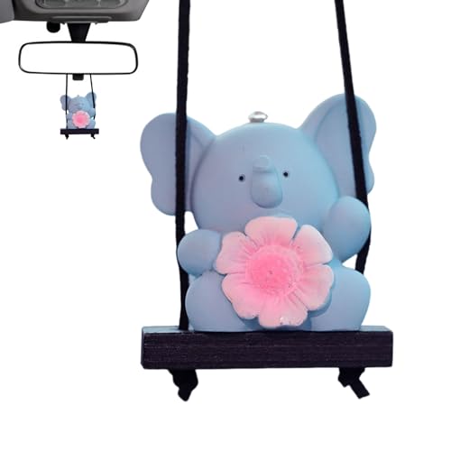 Celuicion Decoración colgante de animales columpios - Decoración de colgante de dibujos animados para el interior del coche | Accesorios...