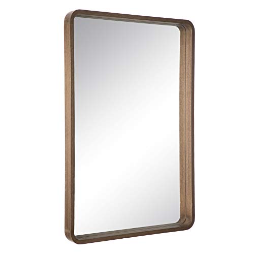 Espejo de baño Natural de Madera y Cristal nórdico, de 63x94 cm - LOLAhome