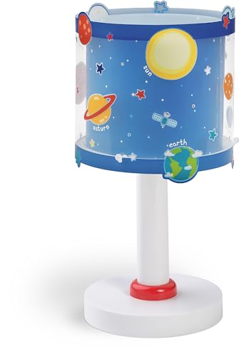 Dalber lampe de table enfant Planets planètes système solaire, Bleu