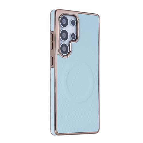 Étui magnétique Samsung S22 Plus : coque antichoc en cuir avec pare-chocs respirant