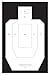 Official USPSA/IPSC Cardboard Shooting Targets, Competition Torso Target, Paper Silhouette Shooting Target, Shooting Range, Rifles, Handguns, & Shotguns (Paper Torso Black, 50 Target Pack)