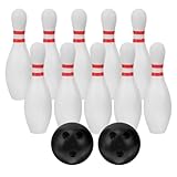 Toddmomy 1 Set Bowling Plastic Bowling for Indoor Outdoor Fun Includes Pins Balls Non Deformable Design Parent Activity for Ages