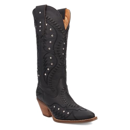 Dingo Women's Pretty N' Pink Embroidered Studded Snip Toe Western Boot2