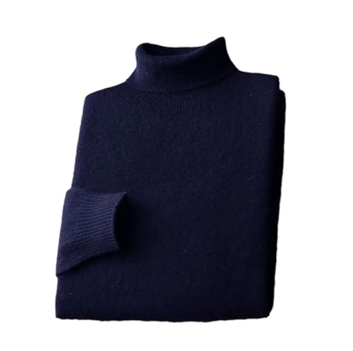 Men's Solid Merino Wool Turtleneck Pullover Sweater Thick Warm Jumpers Soft Casual Knitwear Basic Tops