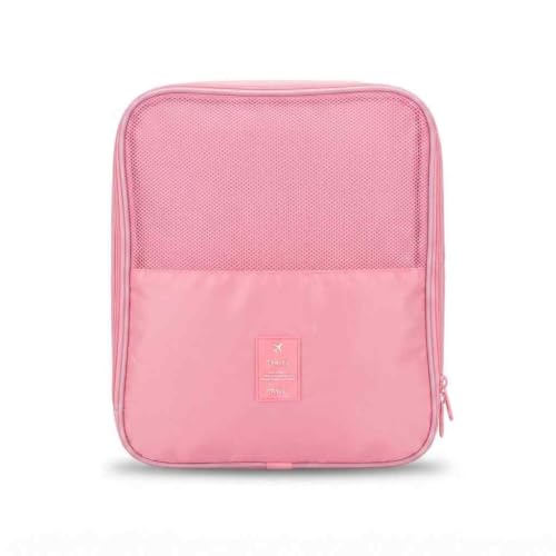 Image of Styleys 3 Pair Shoe Storage Bag Waterproof Travel Organizer Baby Pink