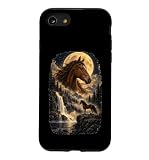 Custodia per iPhone SE (2020) / 7/8 Mystical Majestic Horse Spirit Animal Full Moon Nature Retro