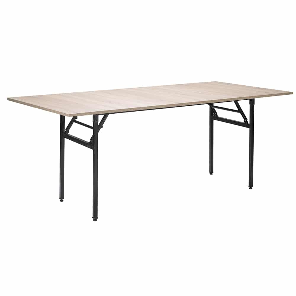 Stabil selbsttragend Tischgestell 160x60 cm, für Bankett-Tisch, Esstisch, Partytisch; höhe: 73cm; für Tische bis 200x90x75 cm; Metallprofil, pulverbeschichtet (1; 160x60 cm), Schwarz