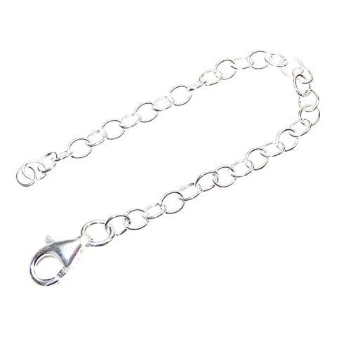 10cm 4inch apx sterling silver extension chain with lobster clip .925 x 1 -FBA Cover