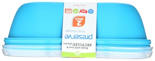 Preserve Food Storage Container, Set of 2, Aqua Blue