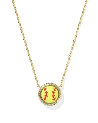 Kendra Scott Softball Pendant Necklace - Chartreuse Magnesite for Women