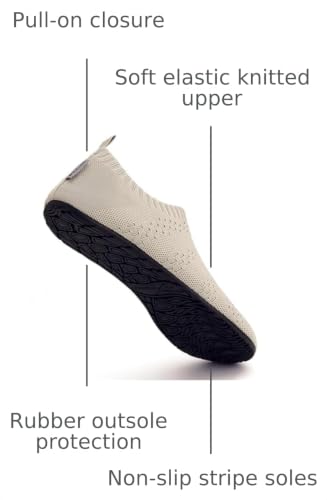 Image of WateLves Barefoot Water Shoes for Women Men Travel Slippers Socks House Shoes Quick-Dry Aqua Socks for Beach Swim Pilates Yoga Dancing Camping Must Haves
