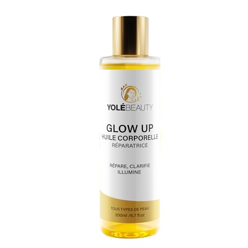 Huile Corporelle a la papaye Réparatrice Glow Up, clarifiante et Illuminante, 200ml, Tous Types de Peau