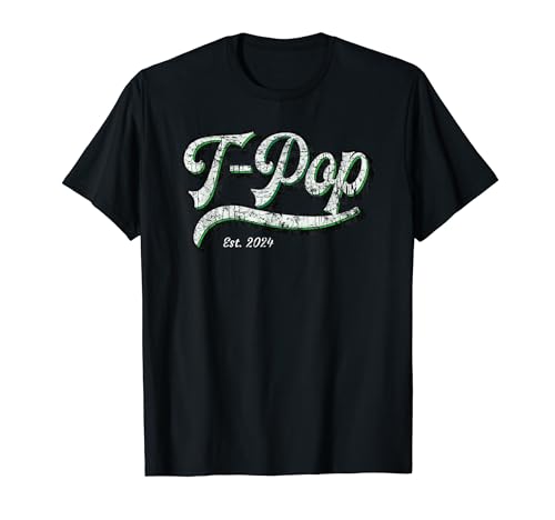 Vintage T-Pop Father's Day T-Pop Est. 2024 Grandpa T-Shirt