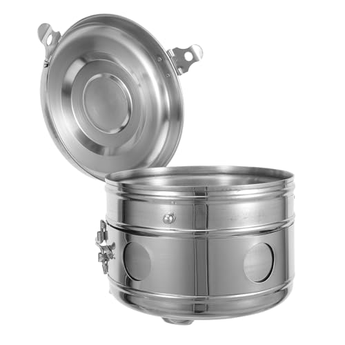 NOLITOY Contenedor de Laboratorio de Acero Inoxidable 304, Tanque Sellado de 17 Cm con Tapa Hermética, Resistente como Povidona Yodada, para Esterilización y Almacenamiento Seguro