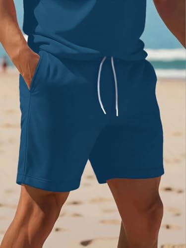 Image of Jawdrobe Co-ord Set for Men - Polo T-Shirt & Shorts Set | Loungewear, Beachwear & Daily Comfort