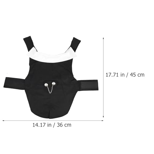Disfraz formal para perro Tuxedo talla L negro miniatura 2