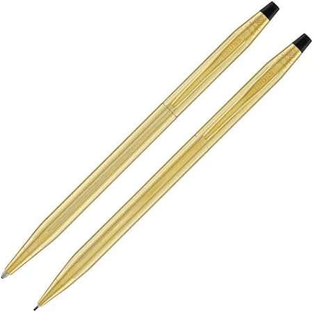 Cross Classic Century 23KT Gold Plated Ballpoint Pen & 0.7MM Mechanical Pencil Set.