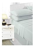 21FASHION Spannbettlaken, Polycotton, extra tief, für Einzelbetten, 122 cm, Doppelbett, King-Size, Super-King-Size, V-Form, Fitted Sheets Duck Egg Bunk, Bunk