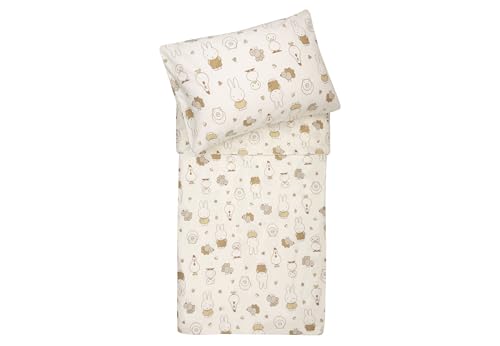Jollein Ropa De Cama Infantil Miffy Family Farm 100 X 140 Cm 100 Algodón Ropa De Cama Para Bebé Con Funda De Almohada Juego De Edredón Infantil Juego De Cama