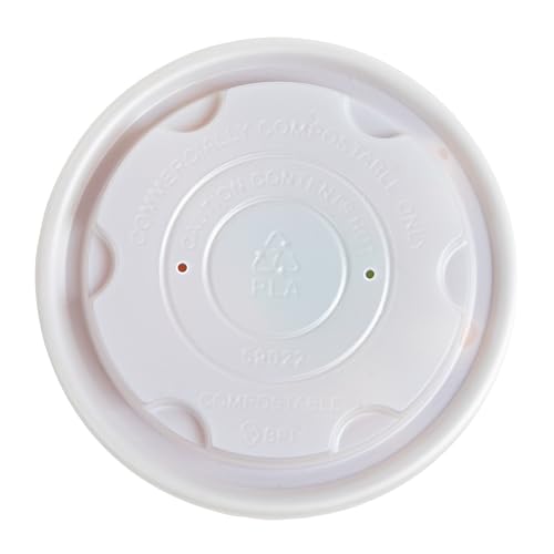 Restaurantware Lid 200 Pack Fits 8 oz Soup Containers Heat-Resistant Plastic Food Cup Lid Round White Vented Disposable Hot Cup Cover for Soup Container by Restaurantware - Image 9