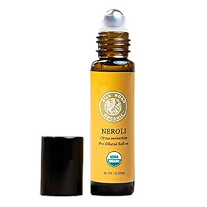 Organic Neroli Essential Oil Roll on, Citrus Aurantium, Floral Aromatherapy – Pure, Natural, USDA Certified Organic – 10 ml Roller
