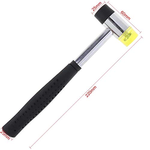 uptodateproducts High Quality 25mm Rubber Double Faced Work Glazing Window Beads Hammer Nylon Head Mallet Tool 3