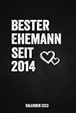  Kalender für den Besten Ehemann seit 2014: Taschenkalender für Männer I A5 I 160 Seiten I Klassisch & Elegant In Schwarz