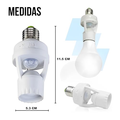 Soquete Com Sensor de Presença e Fotocélula E27 Para Lampada Led Flurecente
