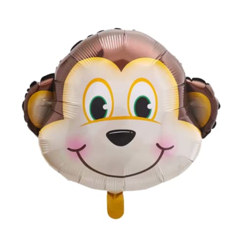 Image of Party Decorz Monkey Face Foil Balloon Medium Size (15X21 Inch,1 pcs) Jungle /Safari /Animal Theme Birthday Party Foil Balloon For Children Birthday Party Decoration