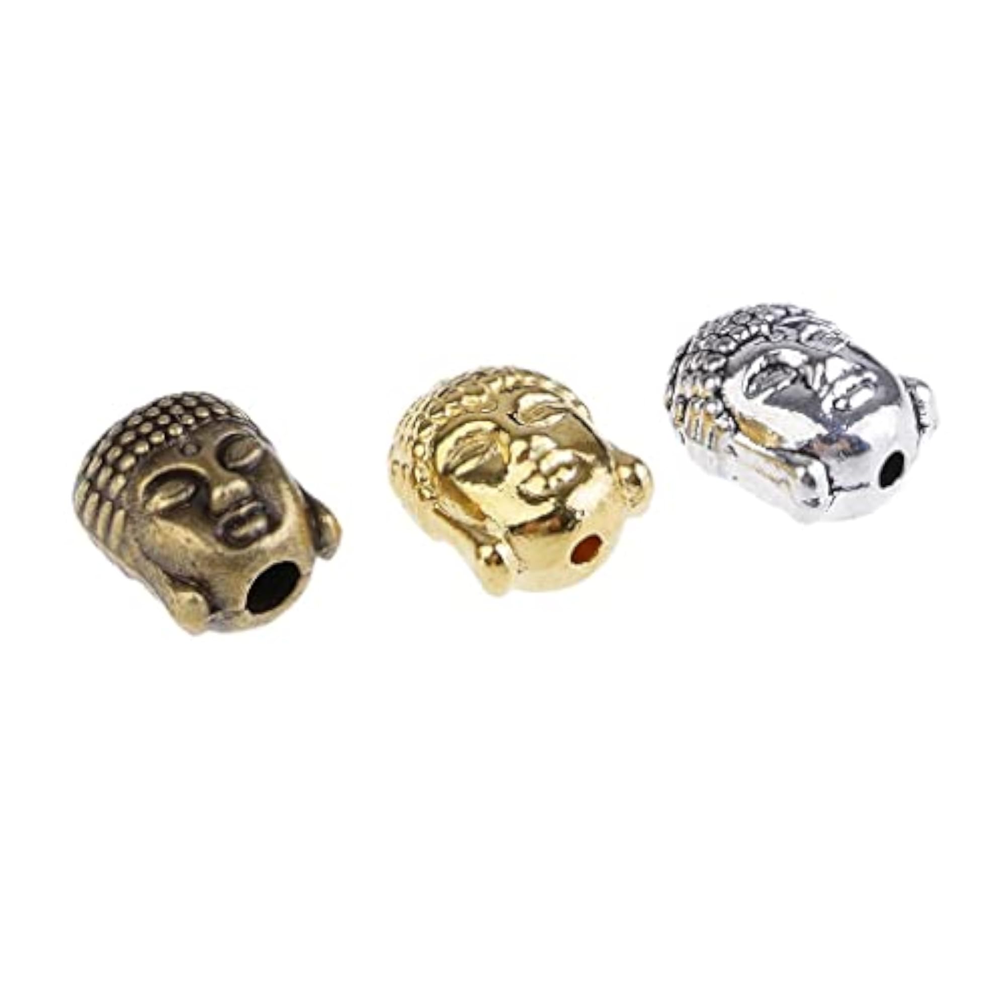 2x18 Pieces Buddha Head Shape Loose Beads for Charms