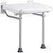 VEVOR Folding PE Shower Seat, 15.7'' x 14.8'' Unfolded, Wall Mounted Fold Up Shower Bench with 500 lbs Load Capacity, Space Saving Fold Down Shower Chair for Seniors Pregnant Women Children Adults