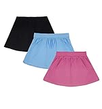 MISS POPULAR Girls 3-Pack Skirt Sets Soft Cotton Cute Spring Summer | Sizes 4-16 (as1, Numeric, Numeric_10, Numeric_12, Combo C, 10/12)