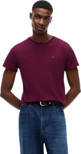 Tommy Jeans TJM Original Herren-T-Shirt, schmale Passform, kurzärmelig, Violett (Calypso Berry), L – Ansicht 1
