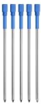 Pen Refills for Quality Metal Diamond Ballpoint Pen (5 x Blue Ink)