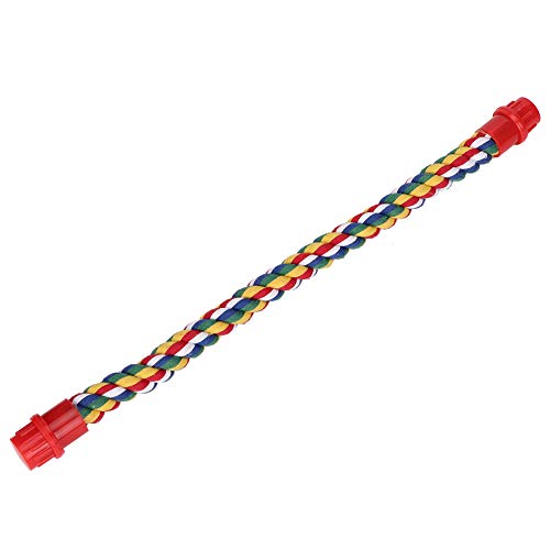 Image of Bird Rope Perch, Colorful Bendable Chewable Cotton Ropes Perch Stand for Parrot Budgie Parakeet Cockatiel Conure Lovebird Finch Canary (S)
